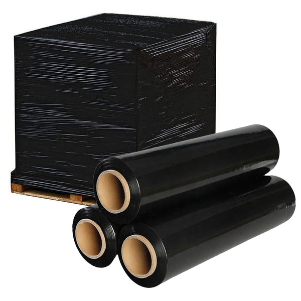 20 x Stretch Hand Pallet Wrap 500mm x 400M 25MIC Shrink Wrap - Black