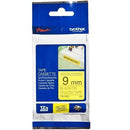 3 x Original Brother TZe-S621 TZeS621 9mm Black Text on Yellow Strong Adhesive Laminated Tape - 8 metres