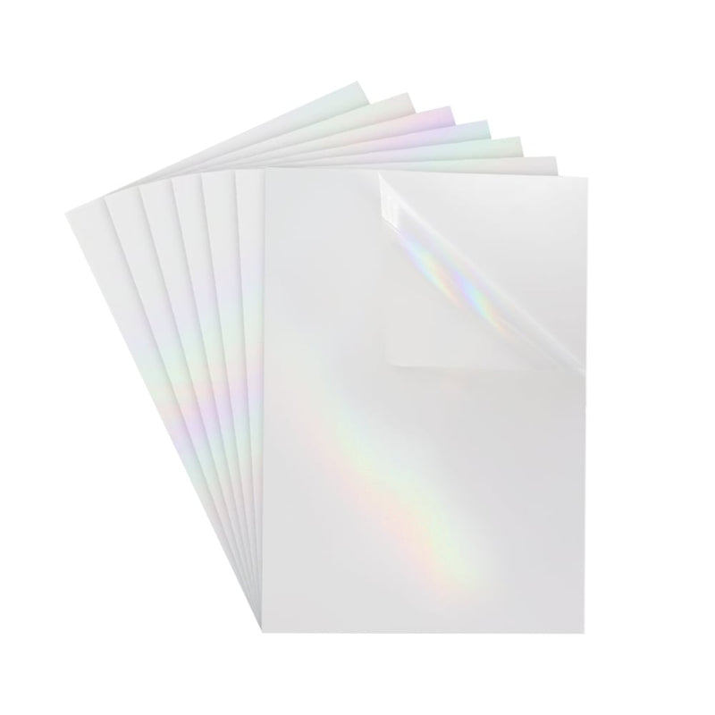 Transparent Holographic Printable Vinyl Sticker Paper A4 - 100 sheets