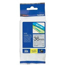 10 x Original Brother TZe-M961 TZeM961 36mm Black Text on Matt Silver Laminated Tape - 8 metres