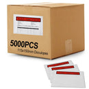 5000PCS 'DOCUMENTS / PACKING SLIP ENCLOSED' 115mm x 150mm Doculopes Sticker Pouch Document Envelope - White