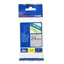 5 x Original Brother TZe-M951 TZeM951 24mm Black Text on Matt Silver Laminated Tape - 8 metres