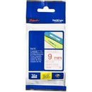 Original Brother TZe-222 TZe222 9mm Red Text on White Laminated Tape - 8 meters