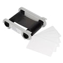 Evolis Paper Card Blank White 0.76mm Thick 85.6mm x 54mm Plus Monochrome Ribbon for Evolis BlackFlex 500 Print Yield