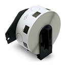 Generic Brother DK-11218 DK11218 Black Text on White 24mm Diameter Die-Cut Paper Label Roll - 1000 labels per roll