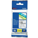 Original Brother TZe-241 TZe241 18mm Black Text on White Laminated Tape - 8 meters