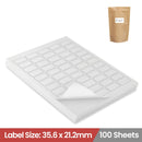 A4 White Self Adhesive Paper Address Mailing Laser Inkjet Sticker Labels 35.6 x 21.2mm - 55 Labels Per Sheet (Die-Cut)