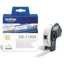 Original Brother DK-11204 DK11204 Black Text on White Die-Cut Paper Label Roll 17mm x 54mm - 400 labels per roll