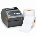 ZEBRA ZD621 Direct Thermal Desktop Label Printer 300DPI Ethernet/USB/Serial (ZD6A043-D0PF00EZ) + 24 Rolls 100mm X 150mm Perforated Direct Thermal Labels White Bundle