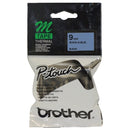 Brother M-K521 MK521 Original 9mm Black Text on Blue Tape - 8 meters