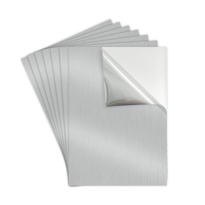 Brushed Silver Printable Vinyl Sticker Paper A4 - 20 sheets