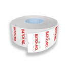 'BATCH NO.' Labels 21x12mm for Single Line Pricing Guns