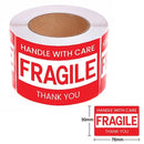 Fragile Shipping Label Handle With Care Warning Adhesive Sticker 76x50mm (500 Labels per Roll)