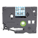 Generic Brother TZe-MPBP36 TZeMPBP36 12mm Grey on Blue Plaid Laminated Tape - 4 metres