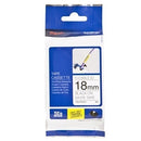 Original Brother TZe-FX241 TZeFX241 18mm Black Text on White Flexible ID Laminated Tape - 8 metres