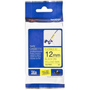10 x Original Brother TZe-FX631 TZeFX631 12mm Black Text on Yellow Flexible ID Laminated Tape - 8 metres