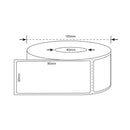 30mm X 90mm Perforated Direct Thermal Labels White - 560 Labels per Roll