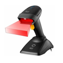 Adesso NuScan 2500 Retail, Warehouse Handheld Barcode Scanner - Cable/Wireless Connectivity - Black - USB Cable Included - Nuscan 2500 Antimicrobial and Waterproof 2D Barcode Scanner with Charging Cradle