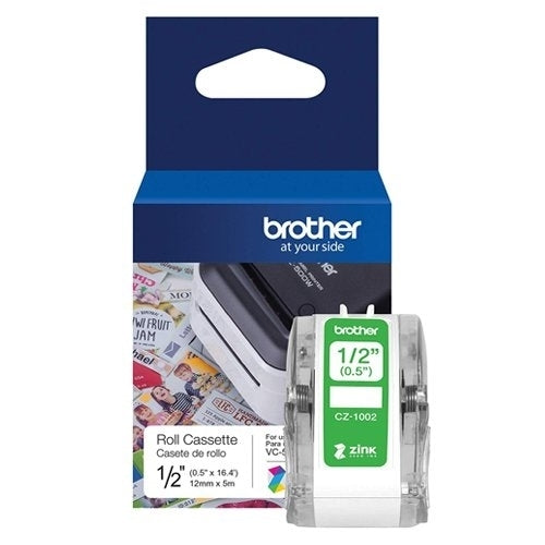 Original Brother CZ-1002 CZ1002 Full Colour Continuous Paper Label Roll Cassette 12mm x 5m