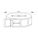 50mm X 50mm Perforated Direct Thermal Labels White - 1000 Labels per Roll