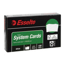 Esselte System Cards Ruled White 127 x 76mm 100 Pack