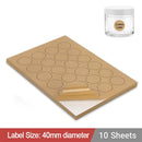 LabelMax A4 White Self Adhesive Paper Laser Inkjet Sticker Labels 40mm Round - 24 Labels Per Sheet (Die-Cut)