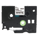 3 x Generic Brother TZe-FX211 TZeFX211 6mm Black Text on White Flexible ID Laminated Tape - 8 metres