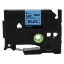 3 x Generic Brother TZe-511 TZe511 6mm Black Text on Blue Laminated Tape - 8 meters