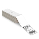 Direct Thermal 100mm X 150mm Fanfold Labels White Perforated Permanent Adhesive