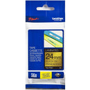 Original Brother TZe-PR851 TZePR851 24mm Black Text on Premium Gold Laminated Tape - 4 metres