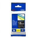 Original Brother TZe-345 TZe345 18mm White Text on Black Laminated Tape - 8 meters