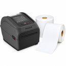 Honeywell PC45D 4-Inch Desktop Direct Thermal Label Printer 203DPI Barcode Label Printer, Ethernet & USB + 24 Rolls 100mm X 150mm Perforated Direct Thermal Labels White Bundle