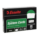 Esselte System Cards Ruled White 152 x 102mm 100 Pack