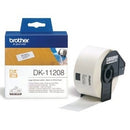 3 x Original Brother DK-11208 DK11208 Black Text on White Die-Cut Paper Label Roll 38mm x 90mm  - 400 labels per roll