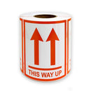 THIS WAY UP Shipping Label Red Text Warning Adhesive Sticker 75x100mm (500 Labels per Roll)