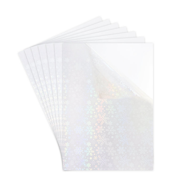 Transparent Holographic Snowflake Printable Vinyl Sticker Paper A4 - 60 sheets