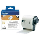5 x Original Brother DK-11202 DK11202 Black Text on White Die-Cut Paper Label Roll 62mm x 100mm - 300 labels per roll