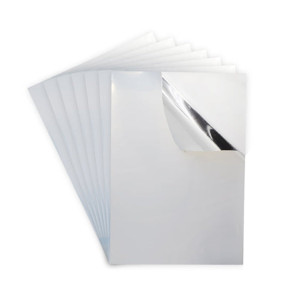 Silver Glossy Printable Vinyl Sticker Paper A4 - 100 sheets