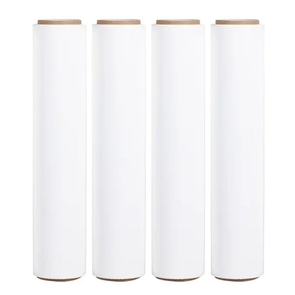 4 x Stretch Hand Pallet Wrap 500mm x 400M 25MIC Shrink Wrap - White