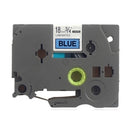 Generic Brother TZe-541 TZe541 18mm Black Text on Blue Laminated Tape - 8 meters