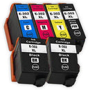 6 Pack Generic for Epson 302XL (C13T01X192,C13T01Y192-C13T01Y492) High Yield Ink Combo [2BK+1PBK+1C+1M+1Y]