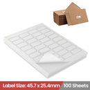 LabelMax A4 White Self Adhesive Paper Address Mailing Laser Inkjet Sticker Labels 45.7 x 25.4mm - 36 Labels Per Sheet (Die-Cut)