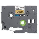 Generic Brother TZe-841 TZe841 18mm Black Text on Gold Laminated Tape - 8 meters