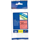 5 x Original Brother TZe-461 TZe461 36mm Black Text on Red Laminated Tape - 8 meters