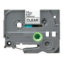 Generic Brother TZe-131 TZe131 12mm Black Text on Clear Laminated Tape - 8 meters