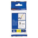 Original Brother TZe-FX221 TZeFX221 9mm Black Text on White Flexible ID Laminated Tape - 8 metres