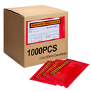 'INVOICED ENCLOSED' 115mm x 150mm Doculopes Sticker Pouch Document Envelope - Red